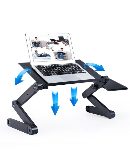 Adjustable Laptop Stand, RAINBEAN Laptop Desk with 2 CPU Cooling USB Fans for Bed (US only)